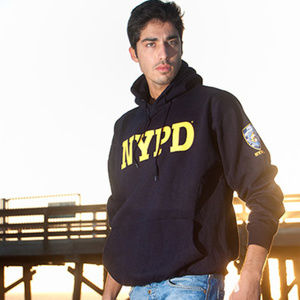 NYPD Embossed Hooded Sweatshirt unisex hoodie NWT